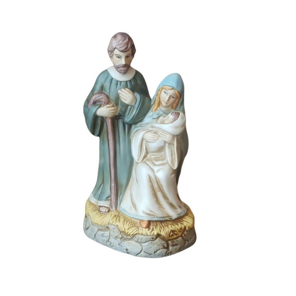 Midwest Importers Porcelain Nativity Music Box Plays Silent Night Christmas